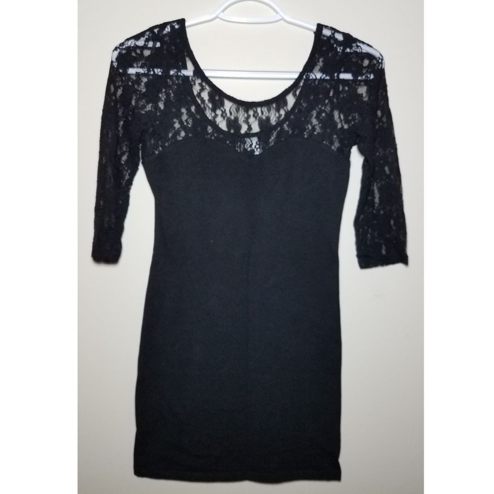 Divided|Black Lace Mini Dress, 2